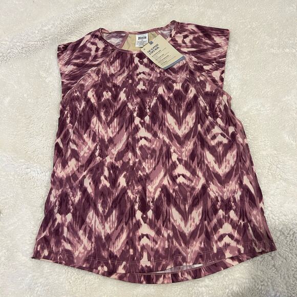 Duluth Trading NWT Women's Size 10 Suit Up Swim Top Built In Bra Cap Sleeve Pink - Picture 1 of 7